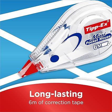 Bic Tipp-Ex Mini Pocket Mouse Correction Tape – Pack of 2 + 1,white