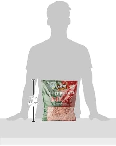 Extra Select Berry High Energy Suet Pellets Wild Bird Food - Protein, Fat Rich Year-Round Feeding - 3 Kg Refill Visit the Extra Select Store