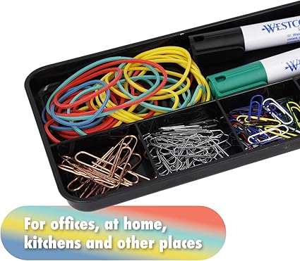 Westcott Rubber Bands 80g, ~170 Colorful Bands in 60mm, 50mm & 38mm, Plastic Storage Container, Household Pack, Model E-10581