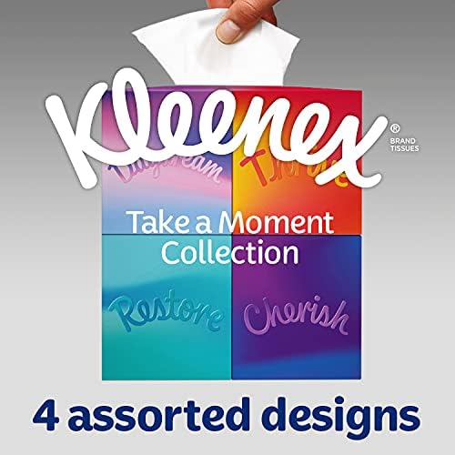 Kleenex® Take a Moment Collection Tissues - 12 Cube Tissue Boxes - in Aid of Mind - Contains 4 Different Designs