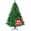 KLASS 6ft Artificial Christmas Tree, Green PVC Realistic Xmas Tree with 700 Tips and Metal Stand, Premium Holiday Decoration