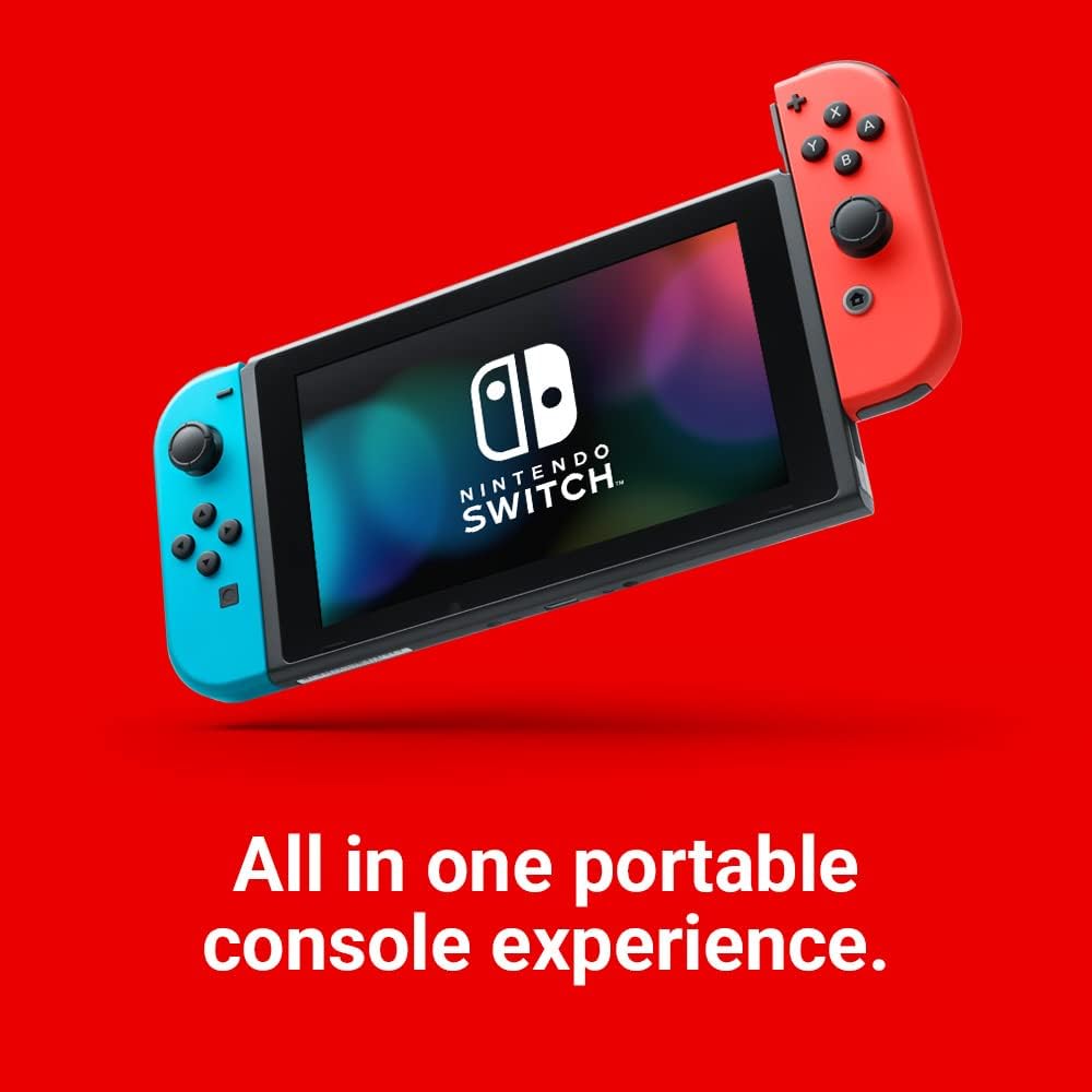 Nintendo Switch (Neon Red/Neon blue) (Renewed)