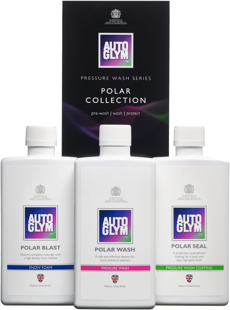 "Autoglym Polar Blast Car Shampoo Concentrate, 2.5L (Makes 15L) – pH Neutral, Extra Thick Snow Foam for All Paint Types, White"