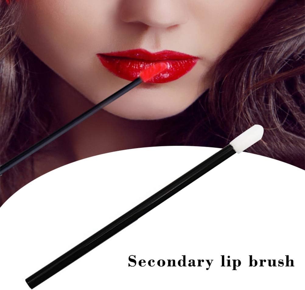 ZHIYE Lip Brushes, 200Pcs Black Lip Brushes Make Up Brush Lipstick Lip Gloss Wands Applicator Tool Makeup Beauty Tool Kits