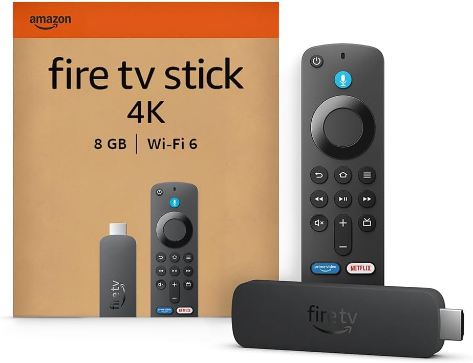 Amazon Fire TV Stick 4K, supports Wi-Fi 6, Dolby Vision/Atmos, HDR10+