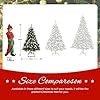 GIGALUMI 4ft Fold-Out Artificial Christmas Tree with Snow and Real Pine Cones, Retractable Indoor Pine Xmas Decoration