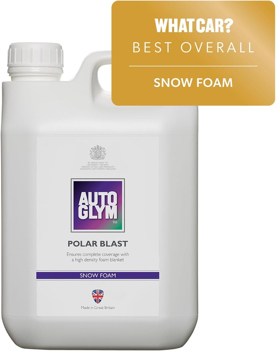"Autoglym Polar Blast Car Shampoo Concentrate, 2.5L (Makes 15L) – pH Neutral, Extra Thick Snow Foam for All Paint Types, White"