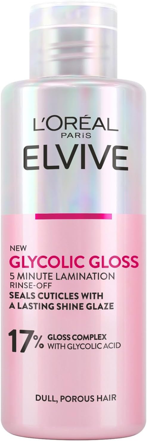 "L'Oréal Paris Elvive Glycolic Gloss Conditioner with Gloss Complex and Glycolic Acid, 150ml – Smooths, Seals, and Adds Shine to Dull Hair"