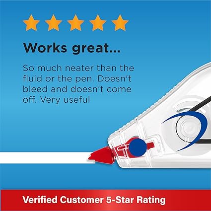 Bic Tipp-Ex Mini Pocket Mouse Correction Tape – Pack of 2 + 1,white