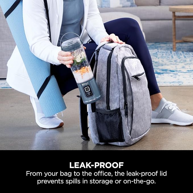 Ninja Blast Portable Blender, 530ml, Cordless Mini Blender with Leakproof Lid and Sip Spout, Denim Blue, BC151UKNV