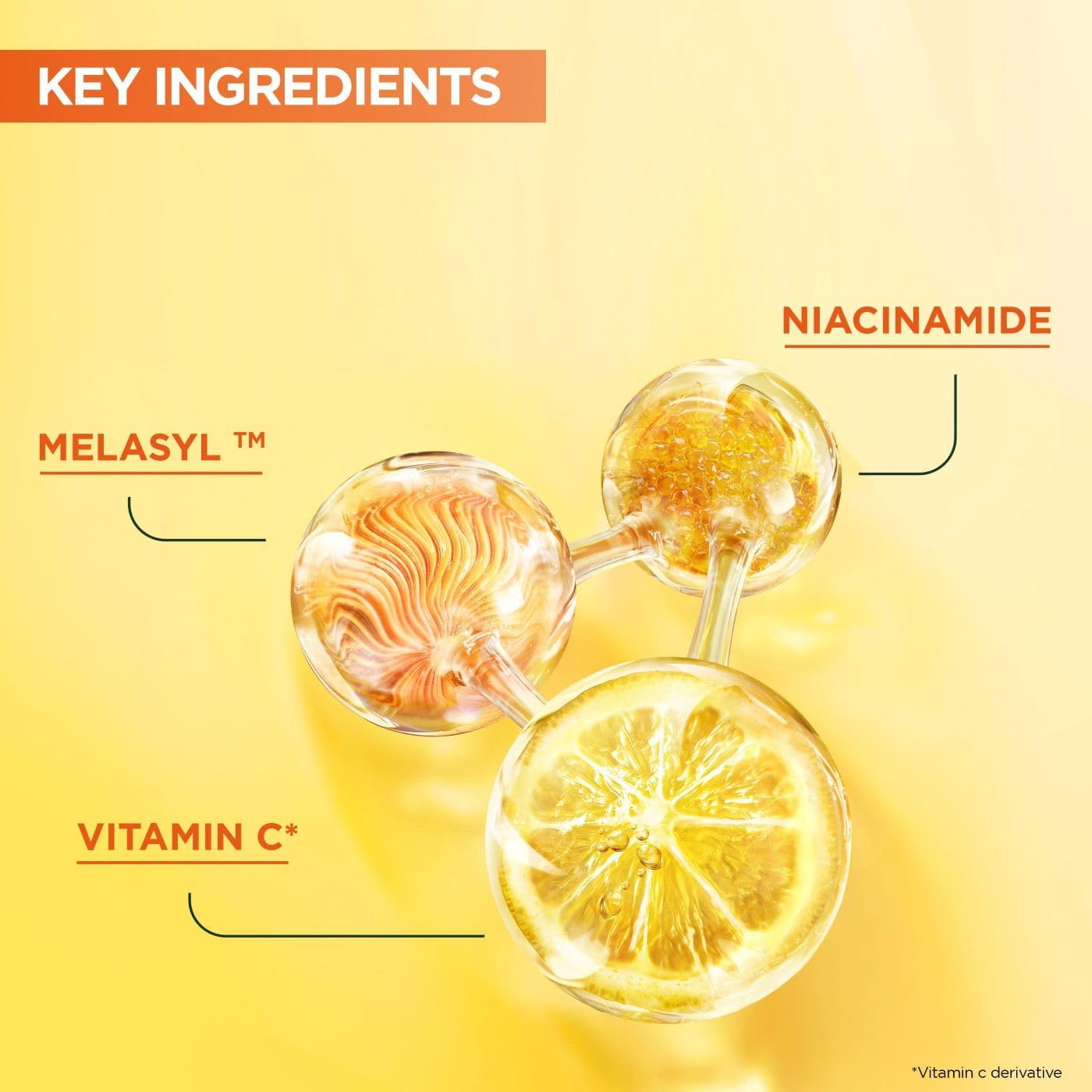 Garnier Vitamin C Brightening Serum for Face, with 4% Vitamin C, Niacinamide & Salicylic Acid, Brightens Skin, Reduces Dark Spots & Evens Skin Tone, Serum 30ml