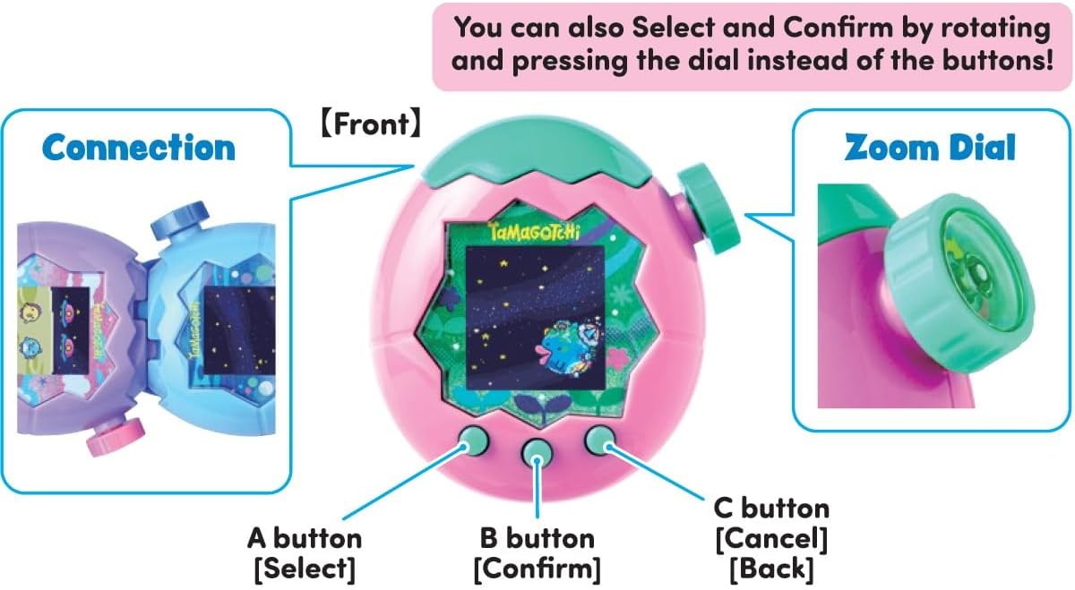 Bandai Tamagotchi Paradise Digital Pet, Blue Water Shell, Evolved Virtual Pet for Kids and Adults