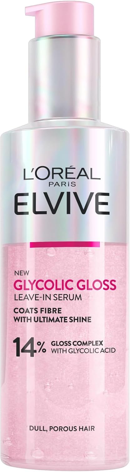 "L'Oréal Paris Elvive Glycolic Gloss Conditioner with Gloss Complex and Glycolic Acid, 150ml – Smooths, Seals, and Adds Shine to Dull Hair"