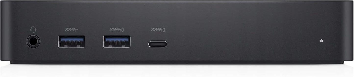 Dell D6000 USB-C Triple Docking Station, Up to Three 4K Displays, UHD 5K, USB 3.0, Gigabit Ethernet, 130-Watt AC Adapter, Charges Laptop Up to 65W