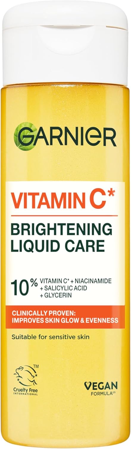 Garnier Vitamin C Brightening Serum for Face, with 4% Vitamin C, Niacinamide & Salicylic Acid, Brightens Skin, Reduces Dark Spots & Evens Skin Tone, Serum 30ml