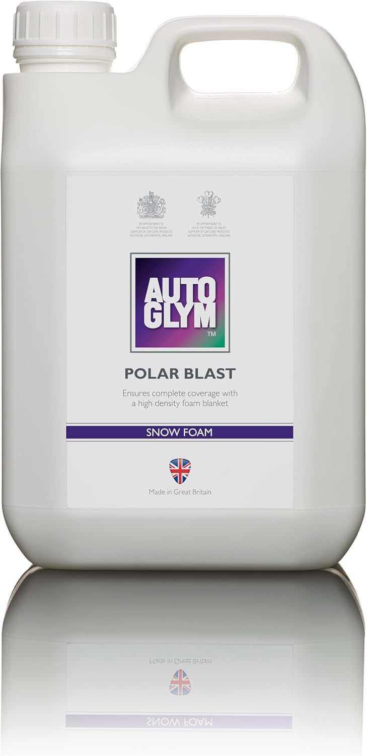 "Autoglym Polar Blast Car Shampoo Concentrate, 2.5L (Makes 15L) – pH Neutral, Extra Thick Snow Foam for All Paint Types, White"