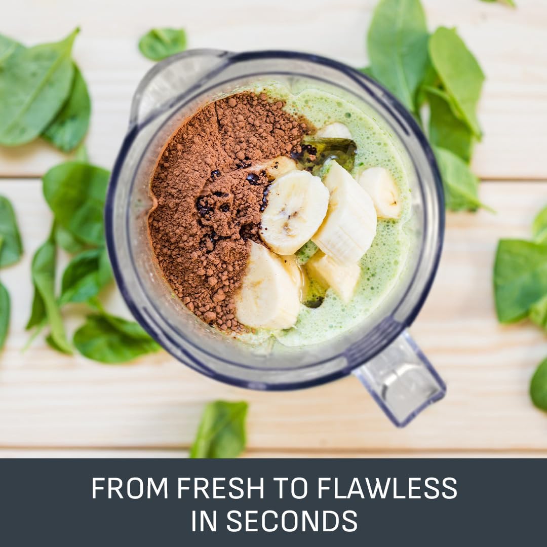 Tefal Blendforce II Blender, 2L Plastic Jug, 600W, 4 Stainless Steel Blades, 2 Speeds + Pulse, Black, BL420840