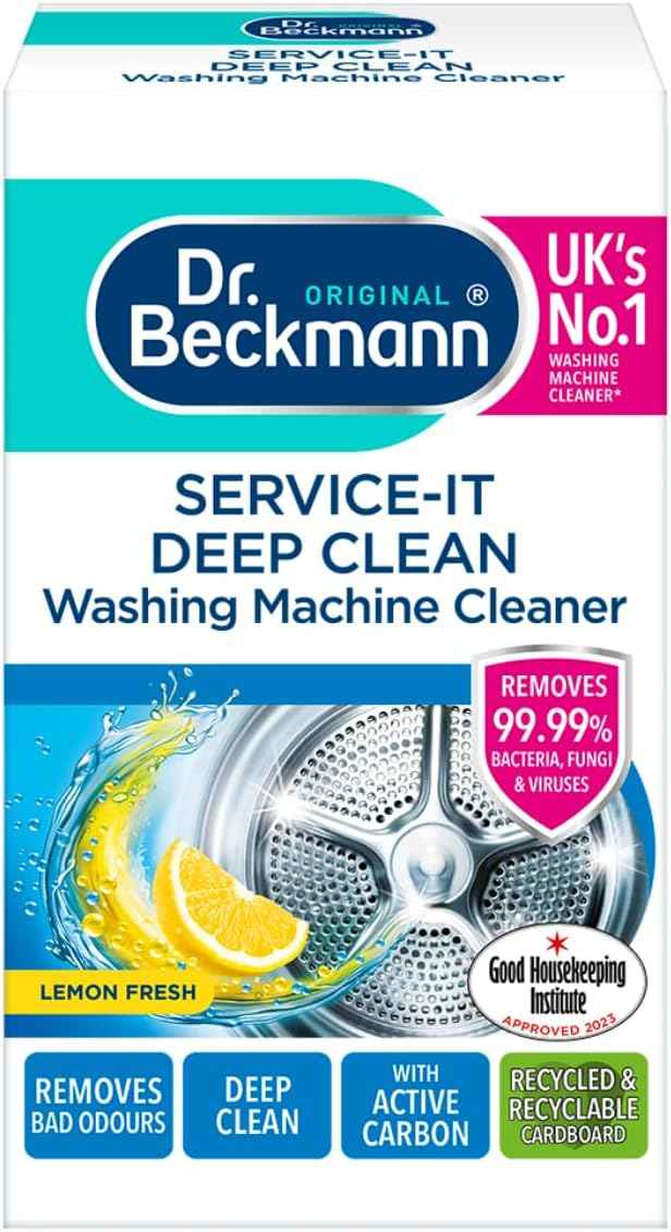 "Dr. Beckmann Service-it Deep Clean Washing Machine Cleaner | Removes 99,99 % of bacteria and fungi and viruses | eliminates bad odours | 250 g"