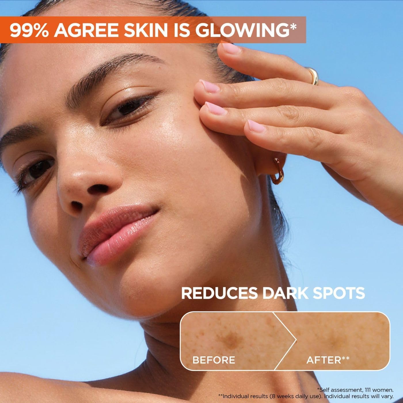 Garnier Vitamin C Brightening Serum for Face, with 4% Vitamin C, Niacinamide & Salicylic Acid, Brightens Skin, Reduces Dark Spots & Evens Skin Tone, Serum 30ml