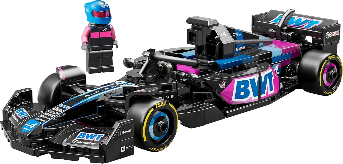 LEGO Speed Champions BWT Alpine F1 Team A524 Race Car Model Set 77248, Includes Collectible Driver Minifigure, for Ages 10+