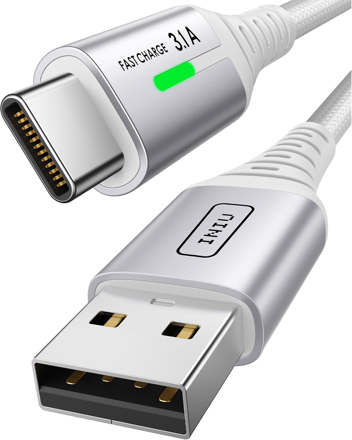 INIU USB C Charger Cable, 2m Type C Cable Fast Charging, Braided USB A to USB-C Phone Charger Cable USBC for iPhone 17 16 15 Pro Max, Samsung Galaxy S25 S24 Ultra, Pixel 9, iPad Air, Switch Steam etc.