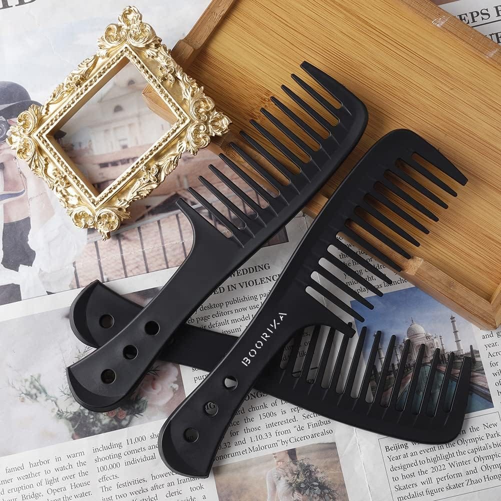 Wide-Tooth Comb – Smooth, Sturdy, and Anti-Static Comb for Long, Wet, or Curly Hair – Perfect for Defining and Detangling Curls