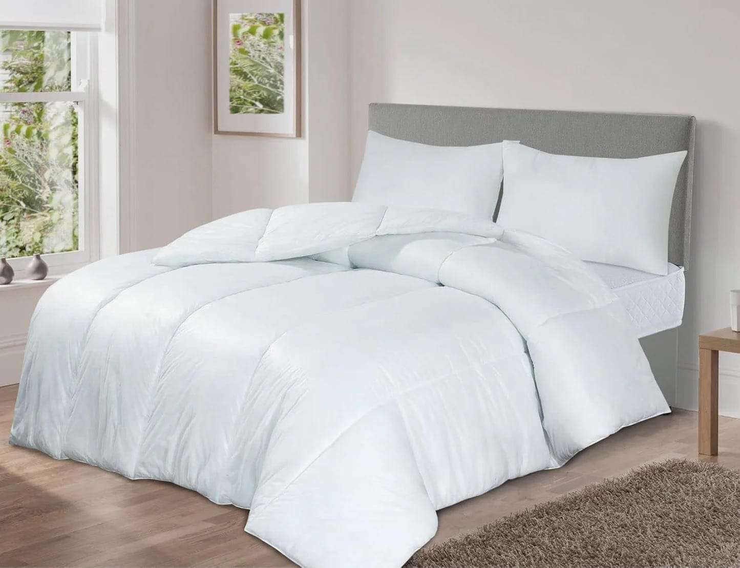 SleepyNights Single 10.5 Duvet Quilt Tog All Year Round Season Non Allergenic Hollowfibre – Polypropylene Cover