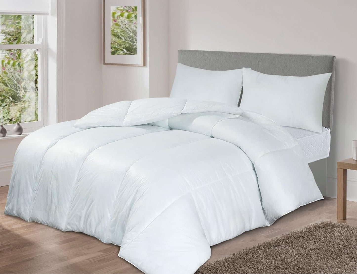 SleepyNights Single 10.5 Duvet Quilt Tog All Year Round Season Non Allergenic Hollowfibre – Polypropylene Cover