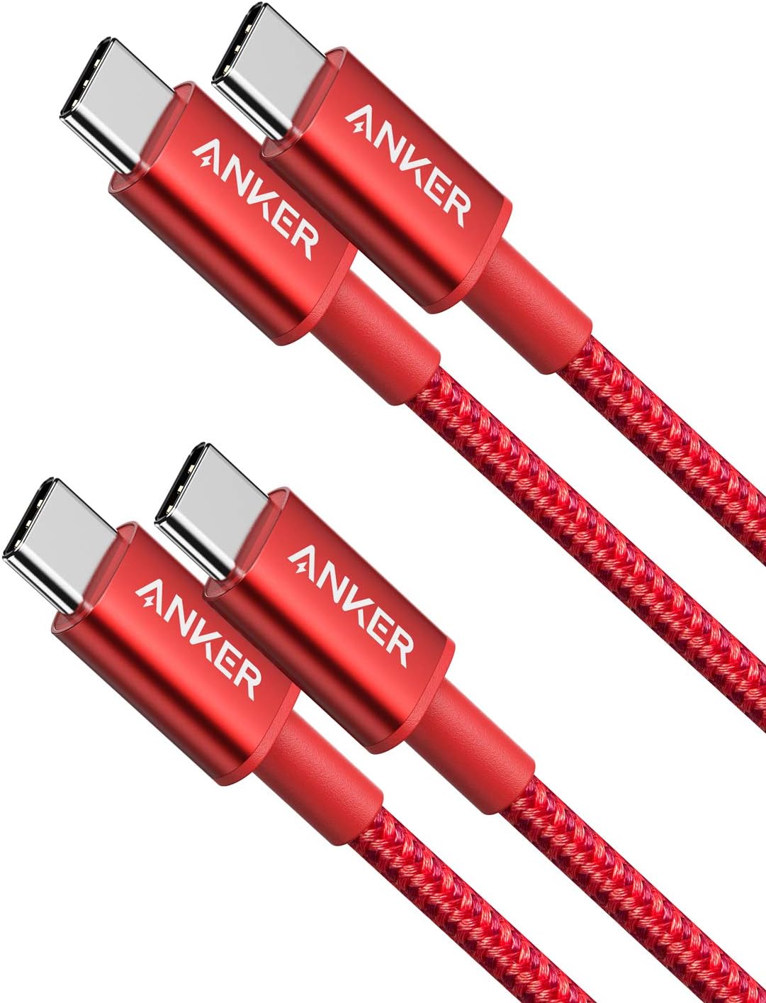 Anker USB C to USB C Charger Cable, New Nylon (6 ft, 2-Pack), 60W (3A) Type C fast Charging Cable for iPhone 17/16/15, iPad Pro, Samsung Galaxy, MacBook Pro,and More