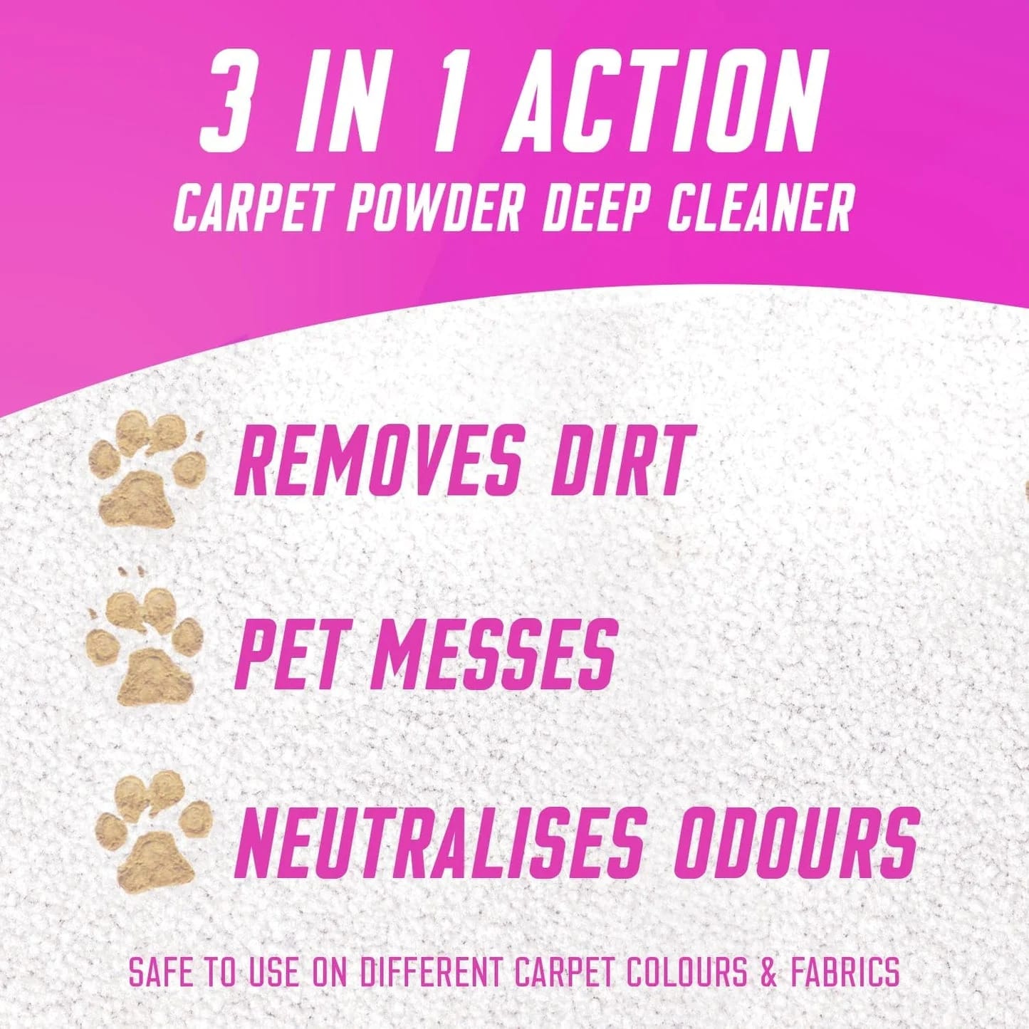 Vanish Oxi Action Upholstery & Carpet Cleaner, Stain Remover Powder for Large Area Cleaning, 650g | Spring Flowers Fragrance | Cleans and Freshens your Carpet