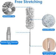 ASelected Extendable Microfiber Duster with 108-Inch Telescoping Pole, Washable Hand Duster for High Surfaces