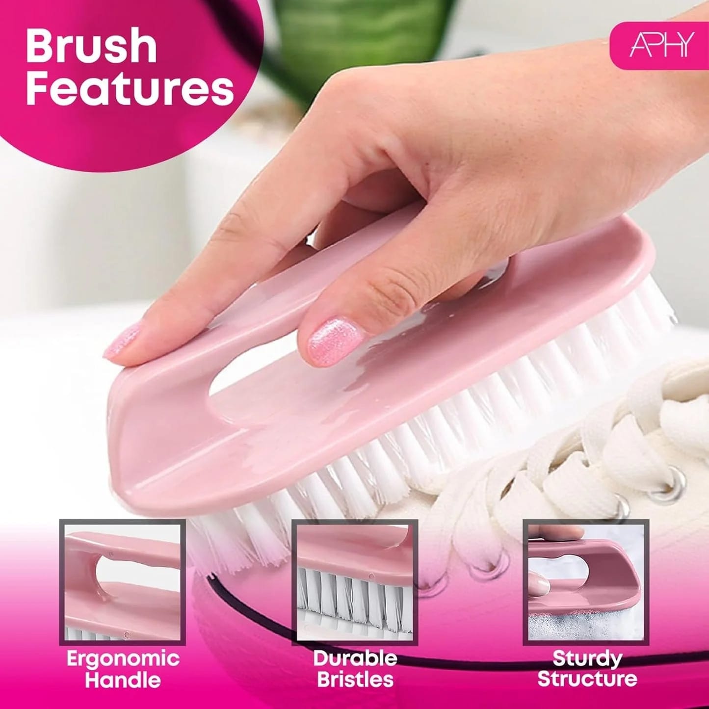 Pink Stuff Carpet & Upholstery Cleaner 500ml + Scrubbing Brush | Tough Stain Remover for Sofas, Carpets, Rugs & Car Interiors | Deep Clean, Easy to Use, Odor-Free & Fast Drying