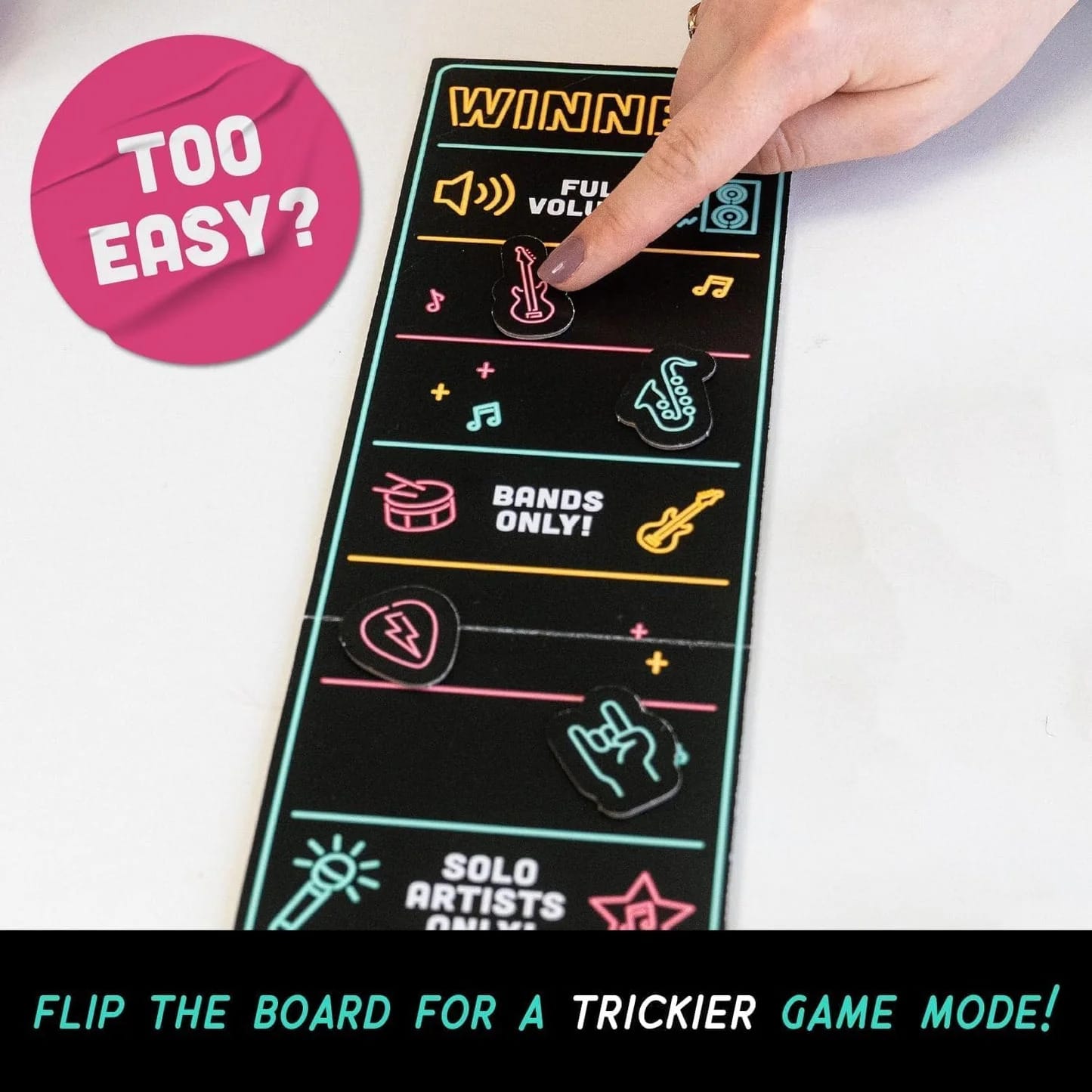 Lucky Egg Grab the Mic Family Karaoke Board Game, 2-10 Players, Ages 8+, 250 Lyrics (125 Cards), for Kids and Family Parties