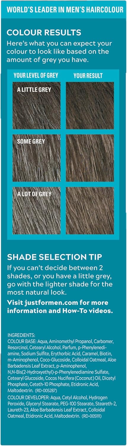 Just for men Moustache & Beard Medium Brown Dye, Eliminates Grey for a Thicker & Fuller Look � M35