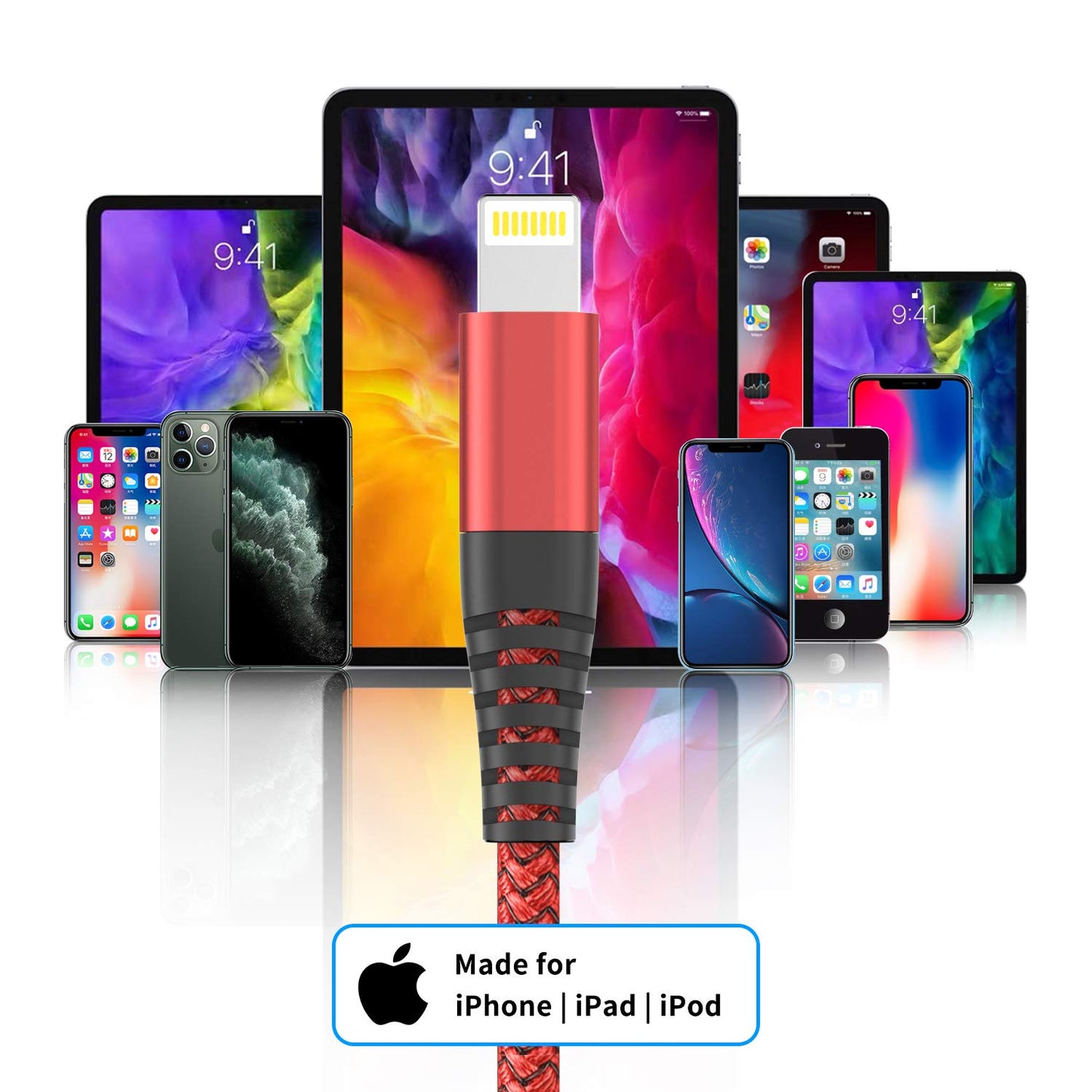 Ofuca iPhone Charger,3Pack 6FT/1.8M iPhone Charger Cable MFi Certified Lightning Cable Fast Charging Wire Compatible with iPhone 14 13 12 11 Pro Max XS XR X 8 7 6 Plus 5 SE