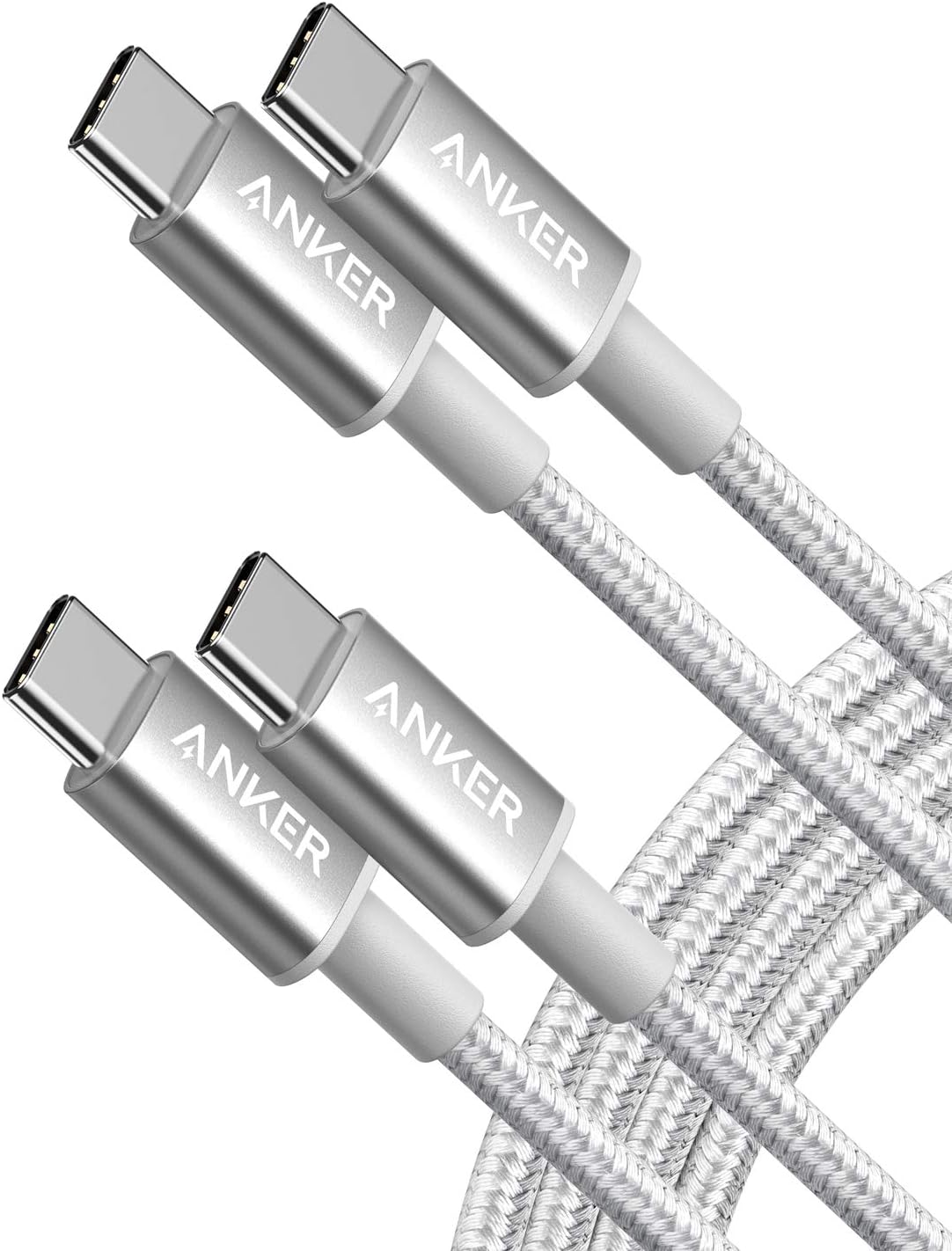 Anker USB C to USB C Charger Cable, New Nylon (6 ft, 2-Pack), 60W (3A) Type C fast Charging Cable for iPhone 17/16/15, iPad Pro, Samsung Galaxy, MacBook Pro,and More
