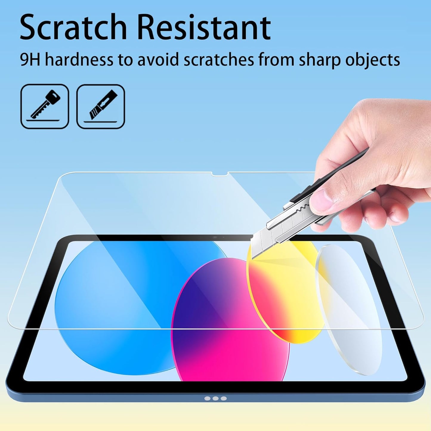 4youquality [2-Pack Screen Protector for iPad (A16) 11th / 10th Generation (2025/2022) (iPad 11 & 10), Tempered Glass Film, Anti-Scratch, Impact-Resistant