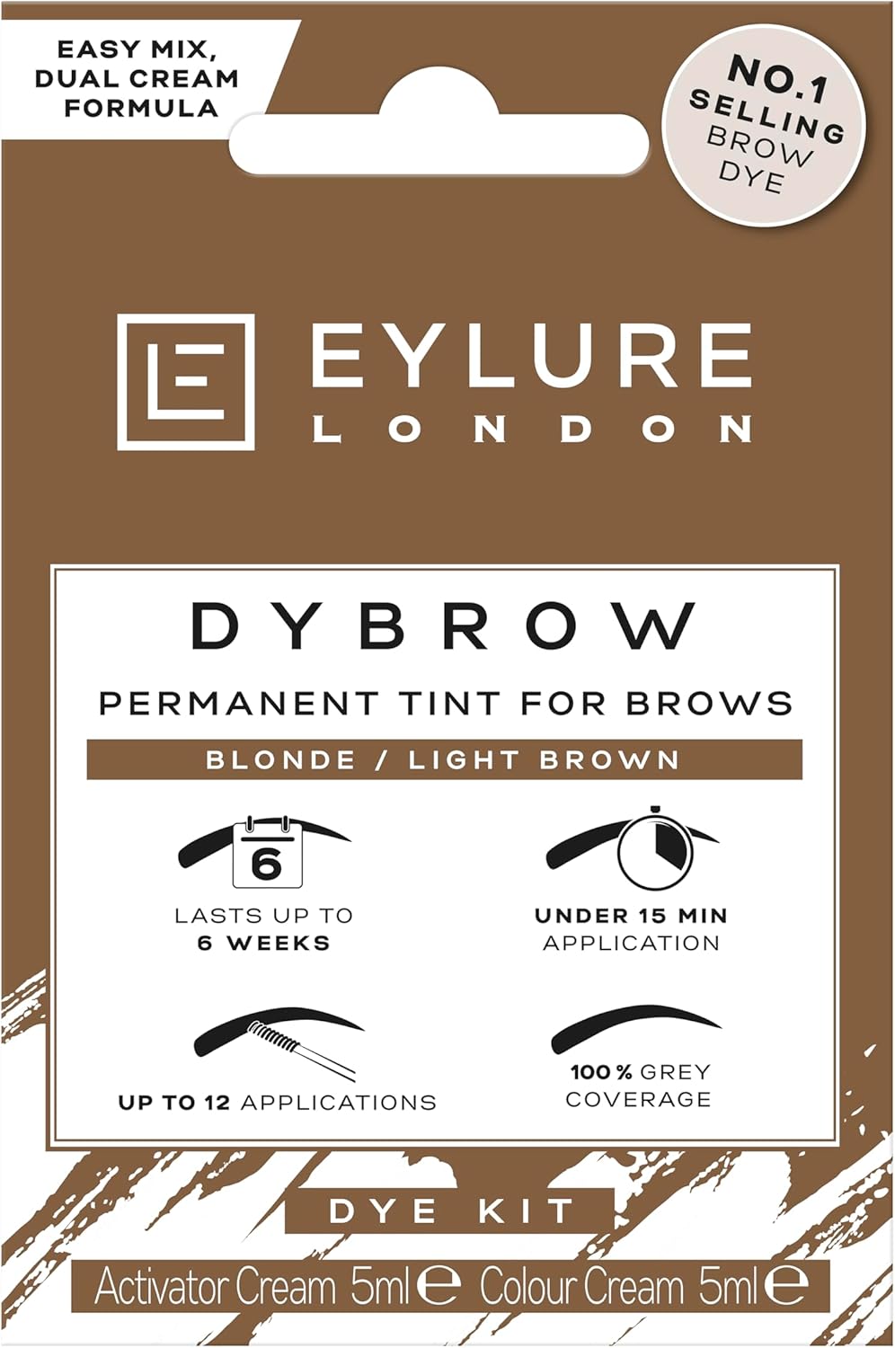 Eylure DYBROW Eyebrow Dye Kit, Dark Brown
