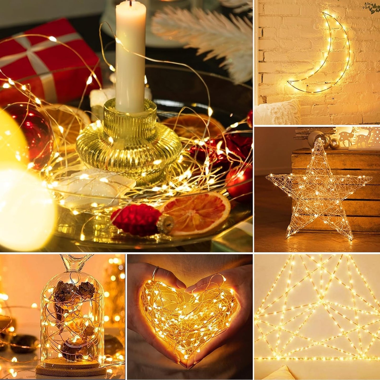 Litogo 3m 30 LED Battery Fairy String Lights, Waterproof Copper Wire Lights with Timer for Indoor and Outdoor Decoration, Warm White