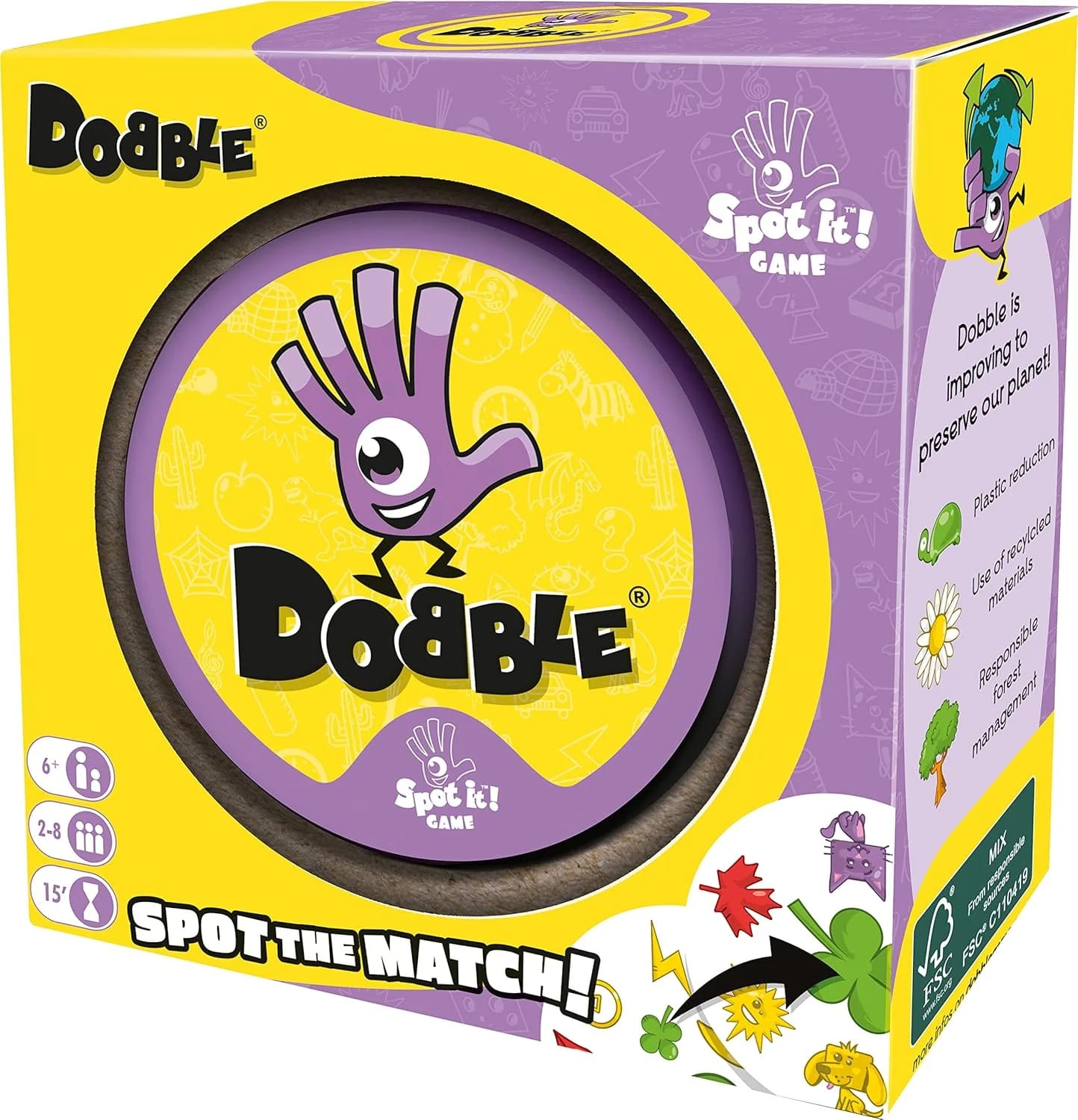 Asmodee | Dobble | Kids Card Game | Ages 6+ | 2-8 Players | 15 Minutes Playing Time