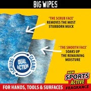 Big Wipes Heavy Duty Pro+ Hand Wipes, 100 Count, Textured Dual-Sided Wipes in Dispenser Tub
