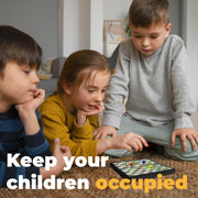 JJPRIME - Magnetic Travel Board Games Set of 4 Chess, Draughts, Ludo, Snakes and Ladders Game for Kids Travel Games For Kids On Plane | Magnetic Games For Kids Travel Chess Set Magnetic with Pouch