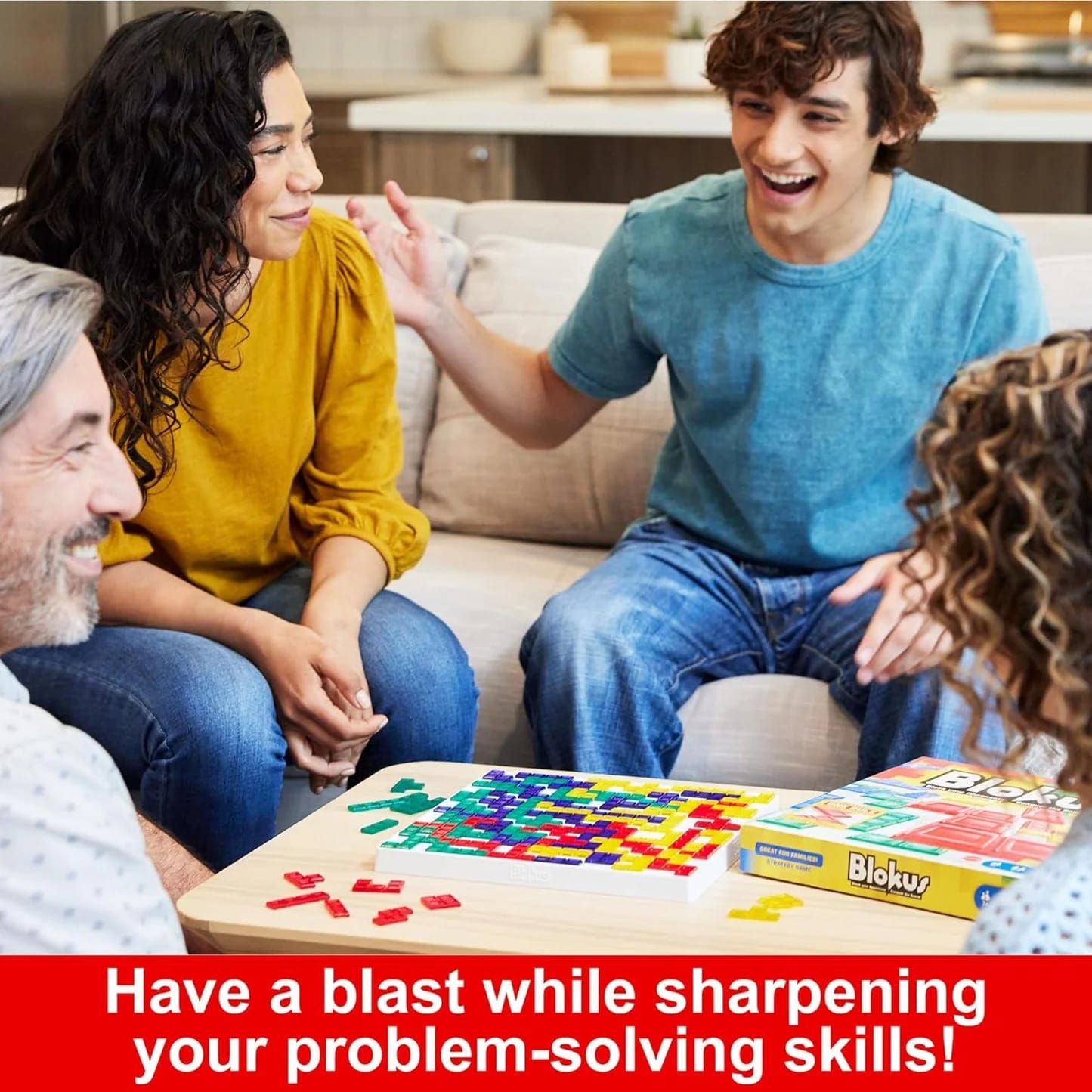 Mattel Games Blokus, Family Board Game for Kids and Adults for Party Game Night, Strategy Game, Engaging Gift for Kids, 2 to 4 Players, Ages 7 and Up, BJV44