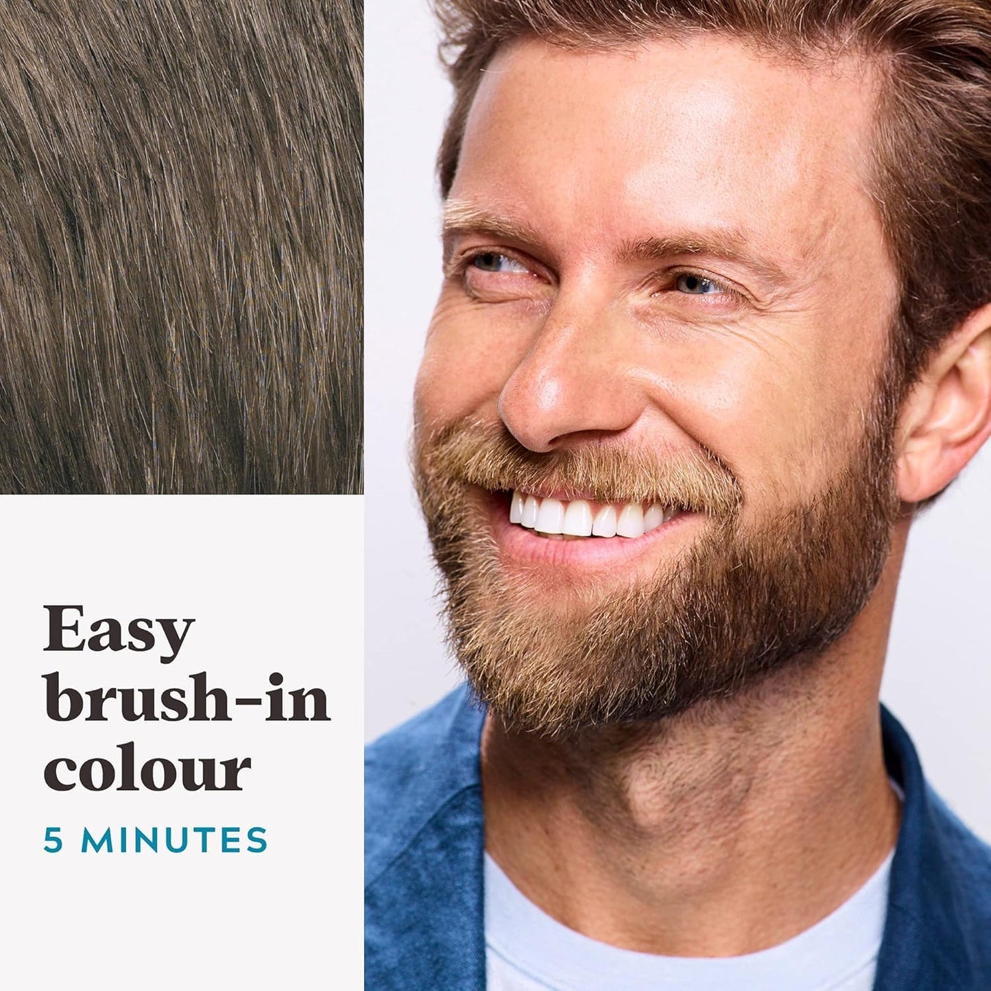 Just for men Moustache & Beard Medium Brown Dye, Eliminates Grey for a Thicker & Fuller Look � M35