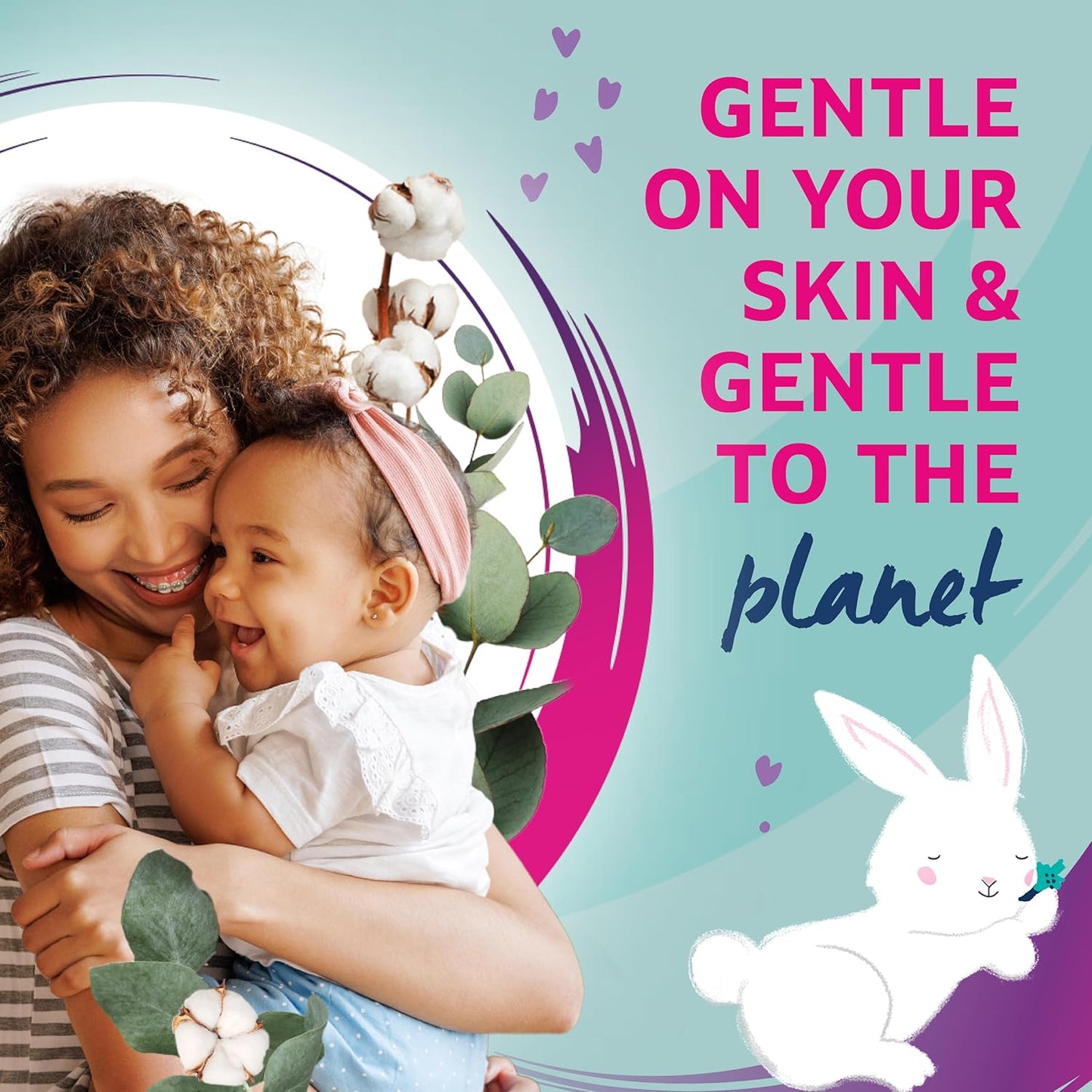 "Lil-Lets Baby Cotton Wool Oval Pads, 50 Pack, 100% Pure Organic Cotton, Dermatologically Tested, Soft and Absorbent for Newborns"