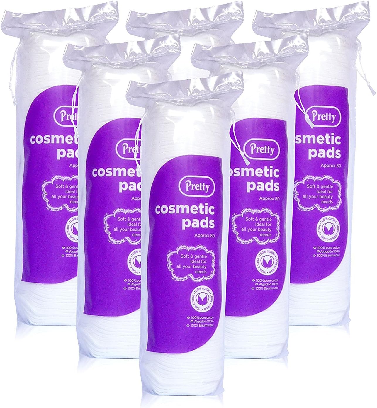 480 Cosmetic Smooth 100% PURE COTTON Wool Pads Discs Face Nails Make up Manicure