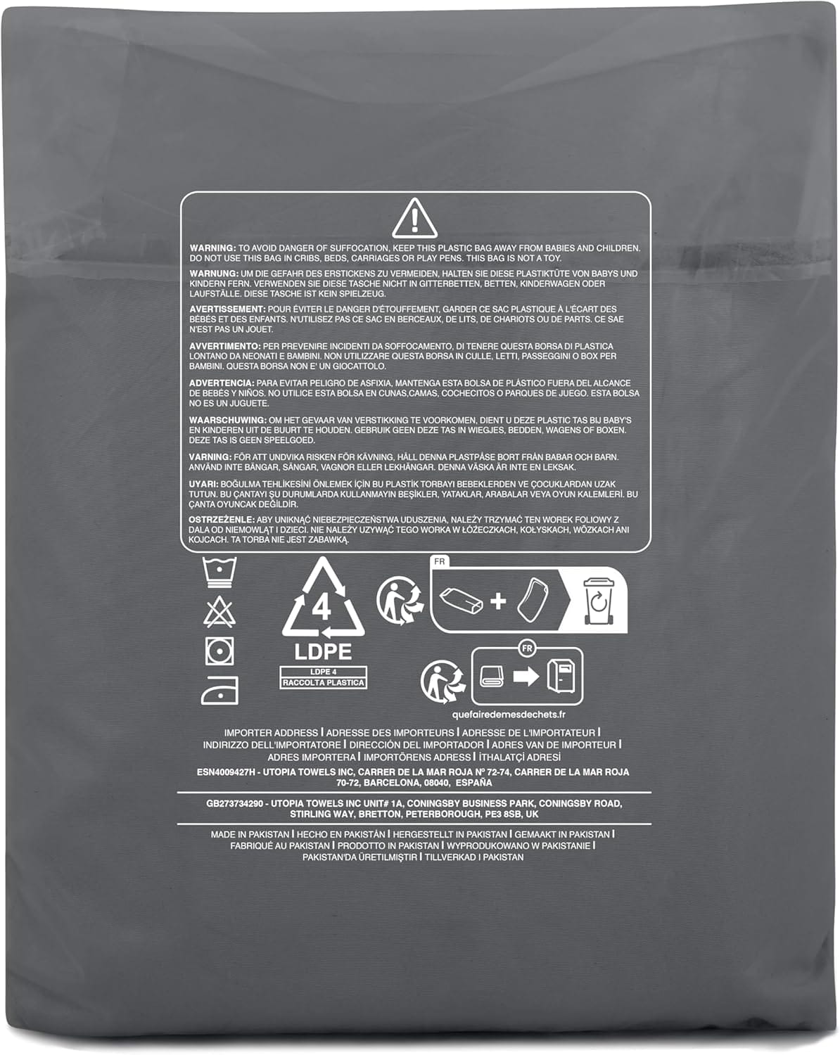 Utopia Bedding Duvet Cover Double - Soft Microfibre Polyester - Bedding Quilt Cover Set, with Pillow cases (Grey)