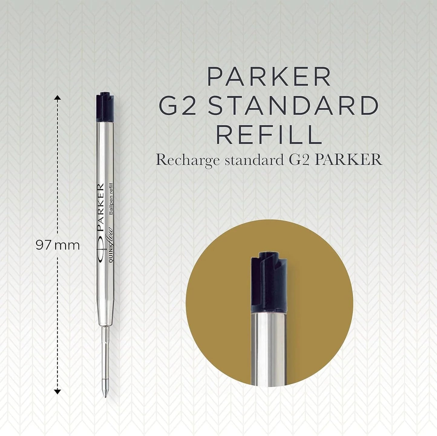 Parker Ballpoint Pen Refills | Medium Point | Black QUINKflow Ink | 2 Count
