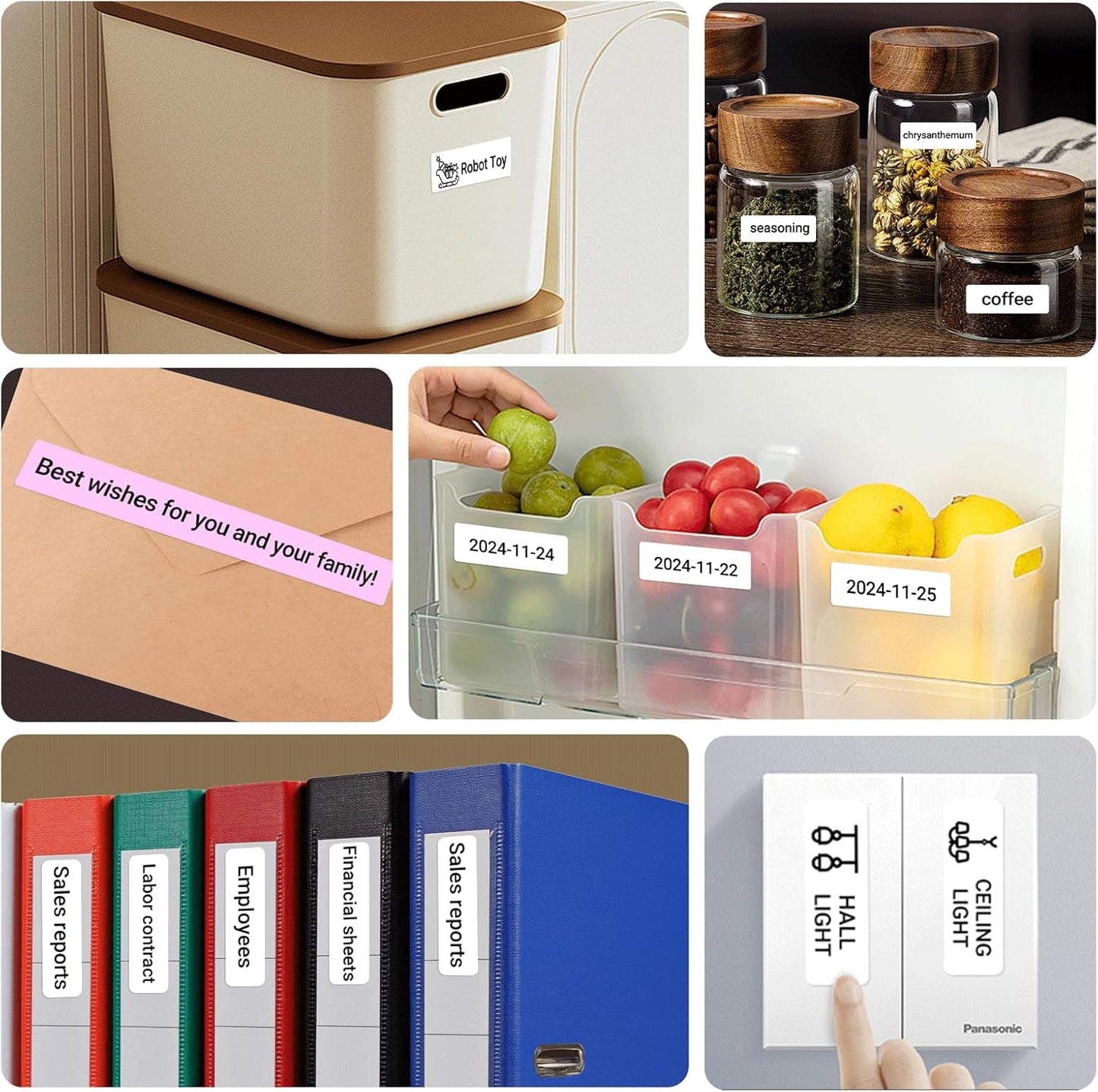 ORGBRO X1 Label Maker Machine with Tape Thermal Portable Bluetooth Label Printer for Smartphones Mini Handheld Sticker Maker with Multiple Templates for School Office Home Kitchen Organization, White