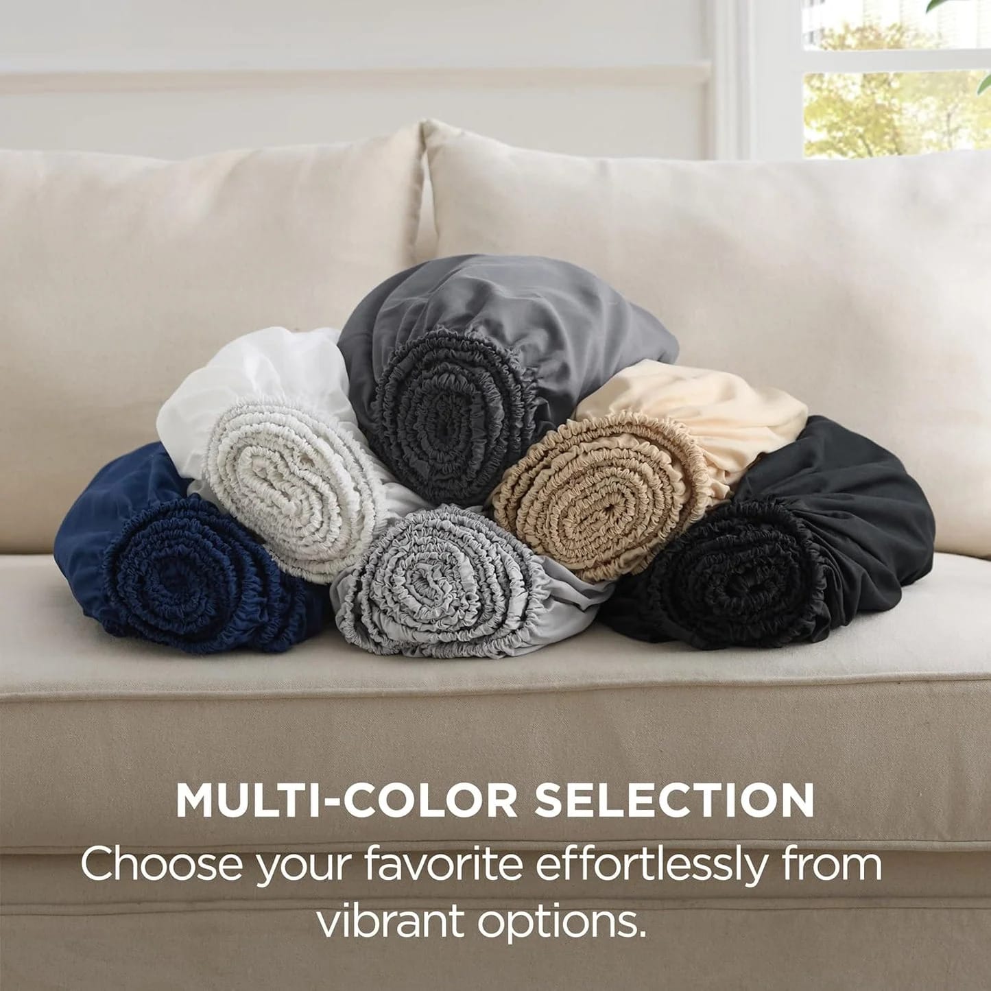 Bedsure Double Fitted Sheet Deep - Bed Sheets Extra Deep Pocket 16 inch (40 cm) made of Soft Brushed Microfiber for Double Bed, Grey, 135x190cm